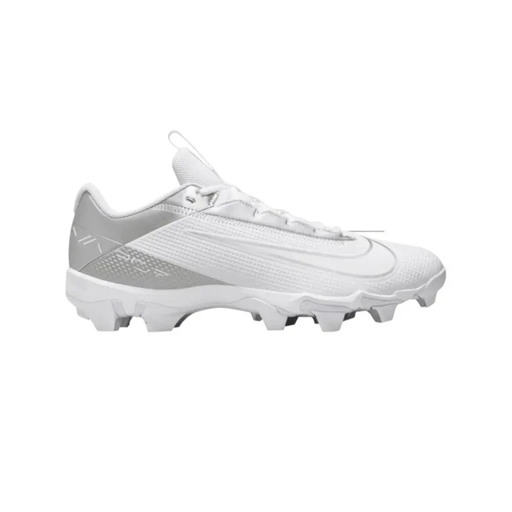 Nike Vapor Edge Shark 2 Youth Football Cleats Shoes Size 2.5Y  White Silver